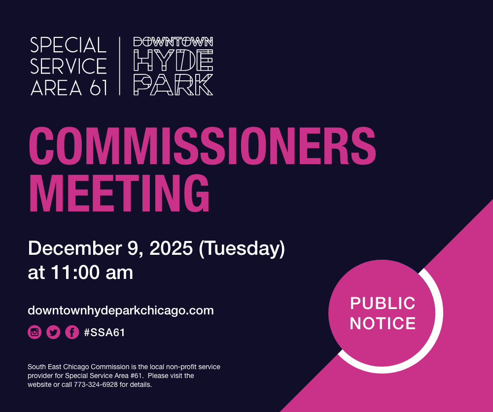 SSA61 Commissioners Meeting - Discover Downtown Hyde Park